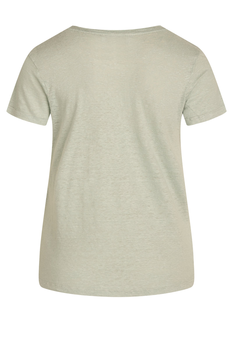 Rikke Linen Tee (Salvie) - Klitmøller Collective