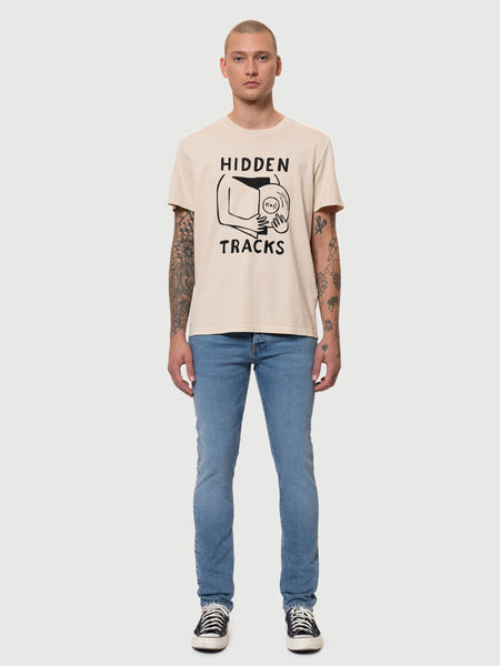 Roy Hidden Tracks Tee (Cream) - Nudie Jeans