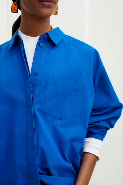 Oversized Shirt (Sea Blue) - Kowtow