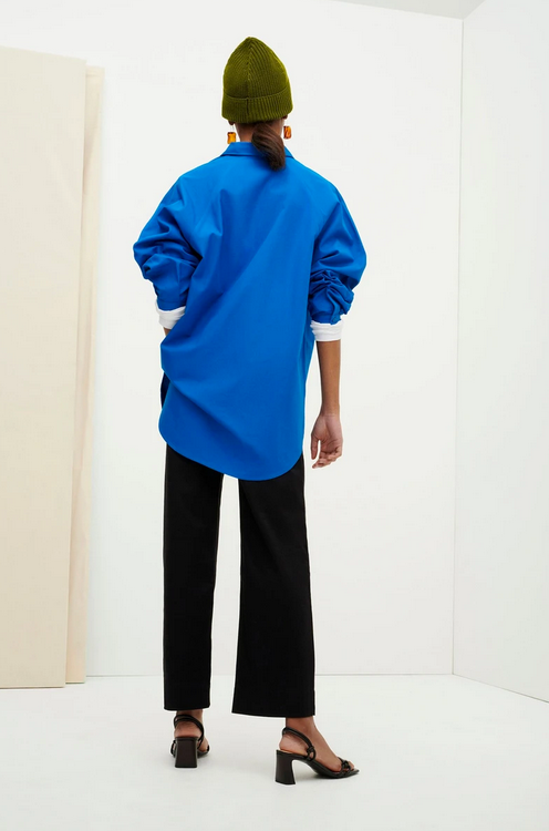 Oversized Shirt (Sea Blue) - Kowtow