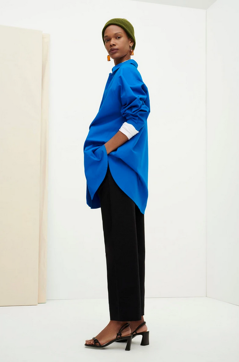 Oversized Shirt (Sea Blue) - Kowtow