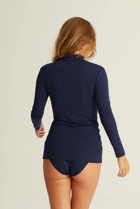 Sleek Long Sleeve (Deep Blue) - WORON