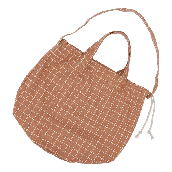 Shopping Bag (Terracotta Check) - Haps Nordic