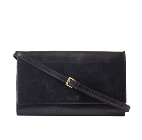 Kirsty Clutch (Black Stromboli Leather) - O MY BAG
