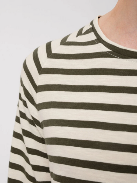 Otto Breton Stripe (W43/Egg White) - Nudie Jeans