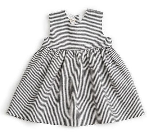 Sleeveless Dress (Striped Linen) - As We Grow