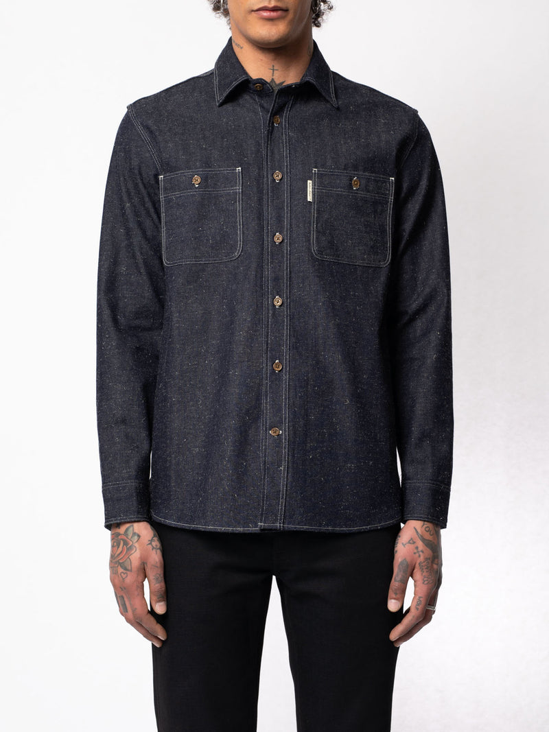 Sven Dry Bamboo Selvage (Dark Blue) - Nudie Jeans