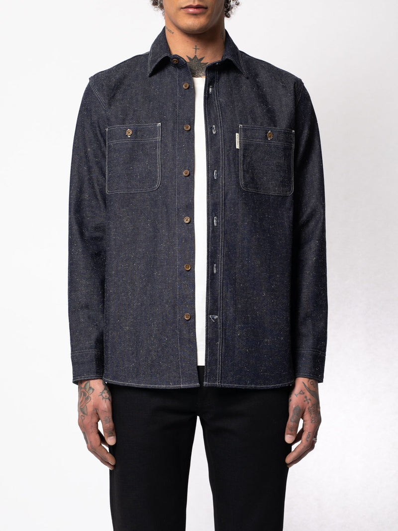 Sven Dry Bamboo Selvage (Dark Blue) - Nudie Jeans