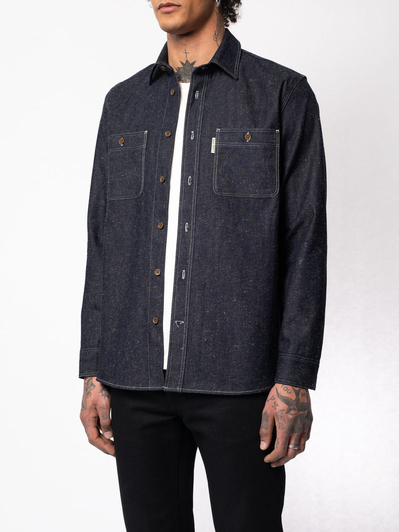 Sven Dry Bamboo Selvage (Dark Blue) - Nudie Jeans