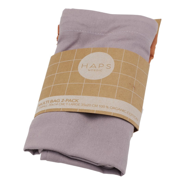 Multi Bag 2-pack (Spring Mix: Lavender and Terracotta) - Haps Nordic