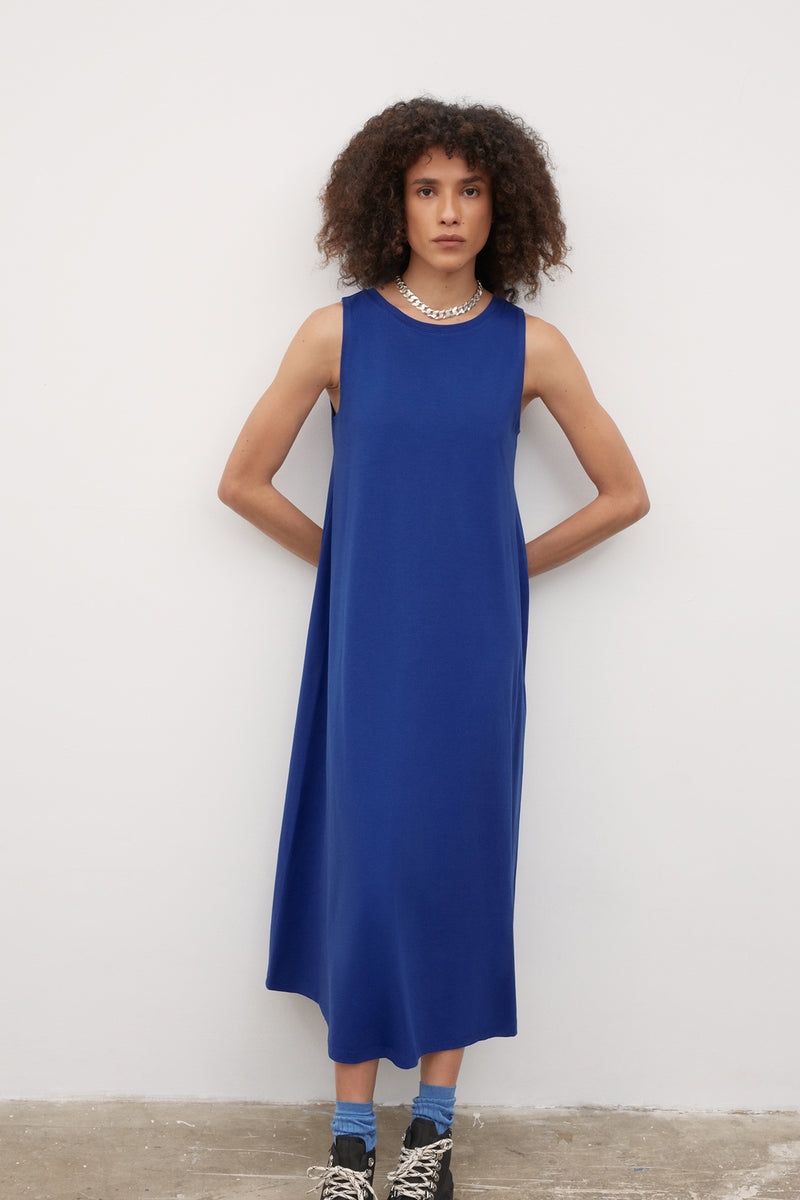 Tank Swing Dress (Bright Blue) - Kowtow