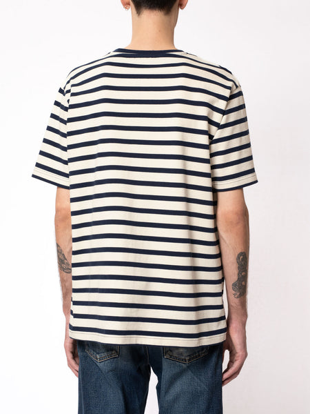 Uno Breton Stripe (Off White/Navy) - Nudie Jeans