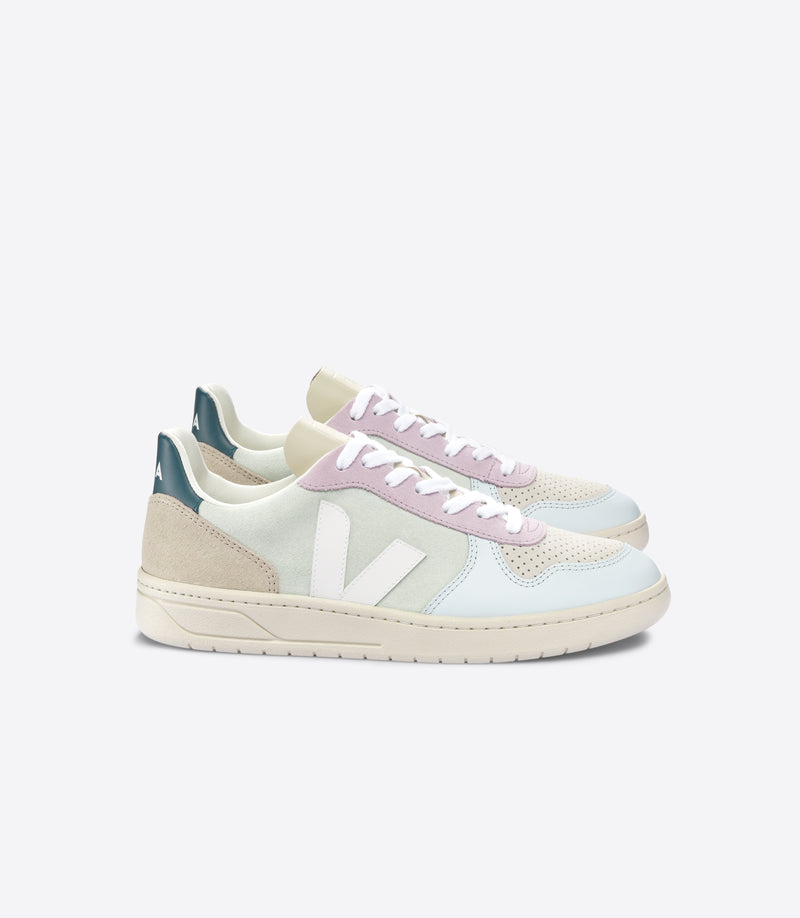 V-10 Suede (Jade/White/Multico) - VEJA