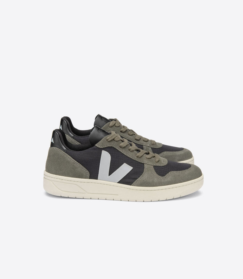 V-10 RIPSTOP BLACK OXFORD-GREY MUD - VEJA