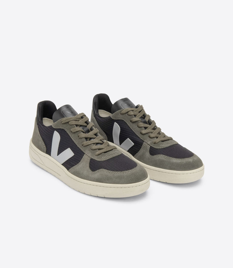 V-10 RIPSTOP BLACK OXFORD-GREY MUD - VEJA