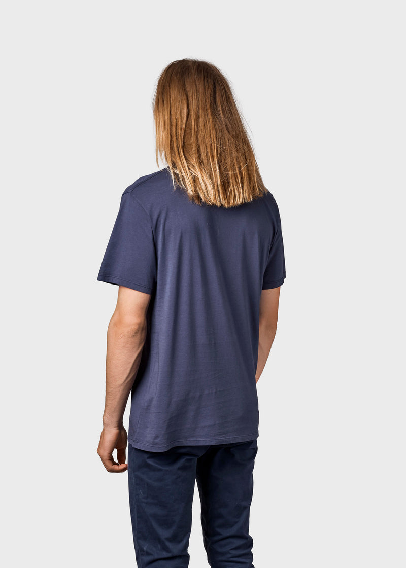 Mens small logo tee (Navy) - Klitmøller Collective