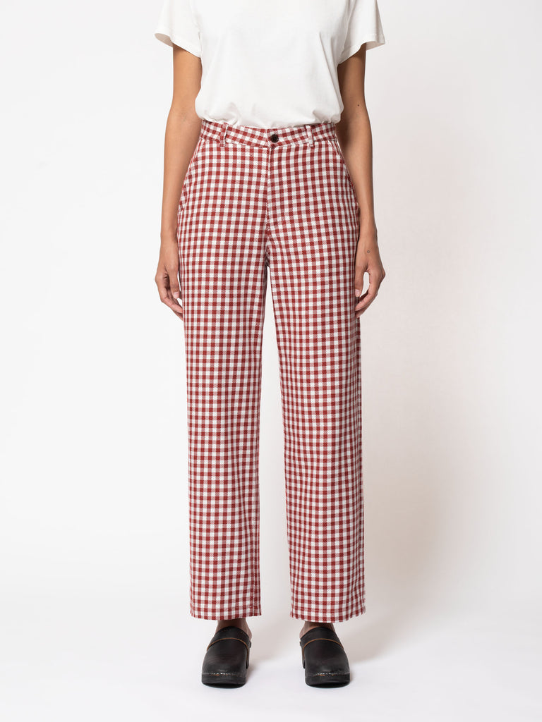 ORGANIC COTTON CHECK MELLOW PANTS-