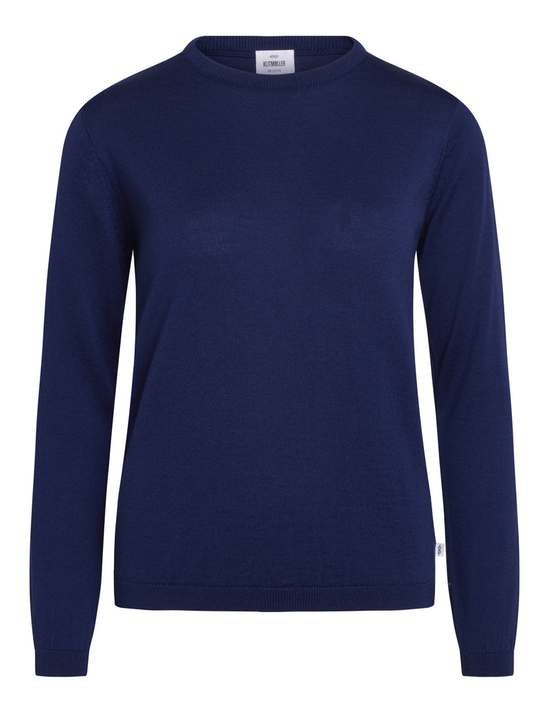 Womens Basic Merino Knit (Ocean) - Klitmøller Collective