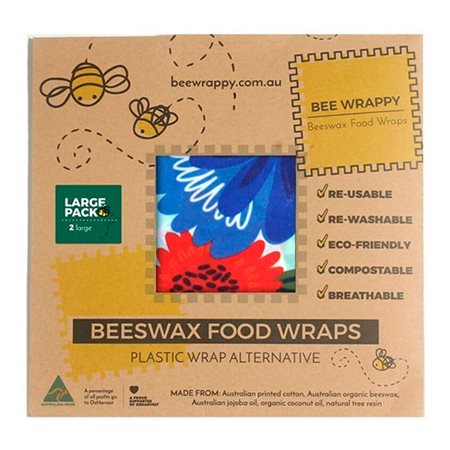Bee Happy Beeswax Food Wraps (Large) - Nature Team