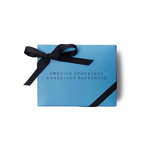 Lisa Lurex Socks Gift Box (Black/Gold Glitter + Black/Silver Glitter) - Swedish Stockings