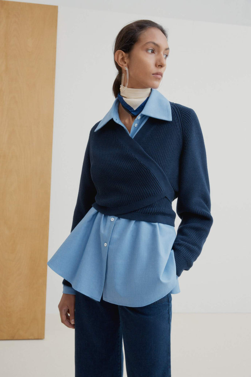 Kowtow composure cardigan rust shop