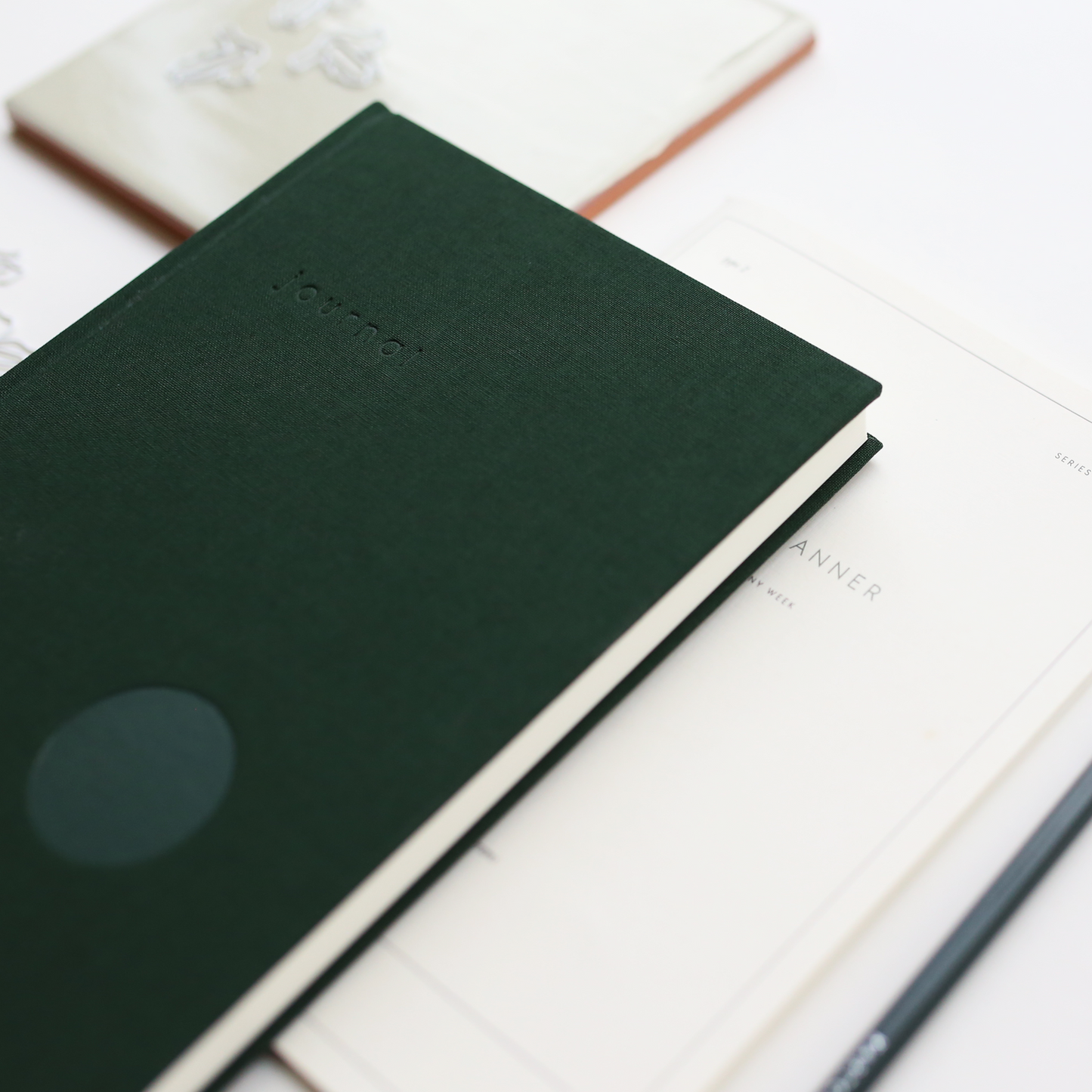 Hardcover Journal (Mørkegrøn/Blank) - Kartotek