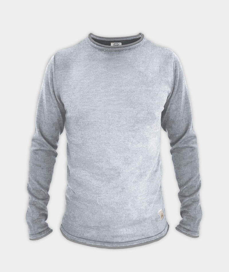 Lønnerup Mens Knit Double Knitted Grey Melange - ELSK