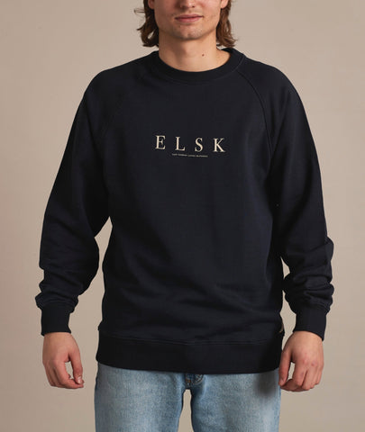 Pure Tværs Sweatshirt Navy - ELSK