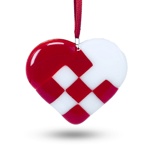 Mellemstort Julehjerte nr. 11 (medium) - Kunstglas