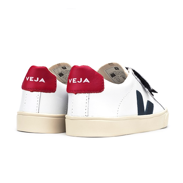 Esplar Junior Leather White Velcro Nautico - VEJA Shoes