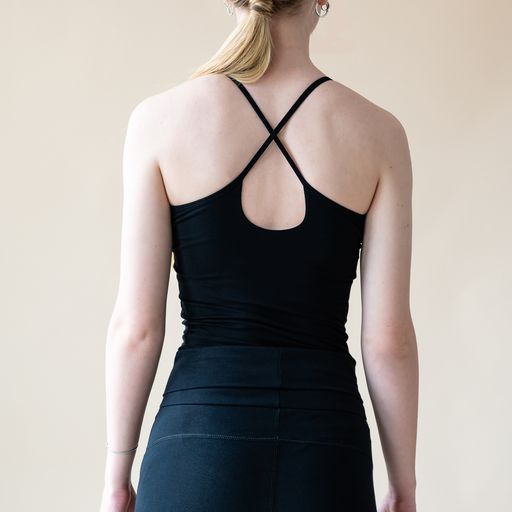 Nidra Strap Top (Black) - Yogamii