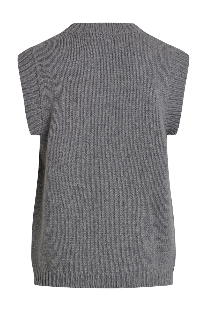 Leah Knit Vest (Light Grey) - Klitmøller Collective