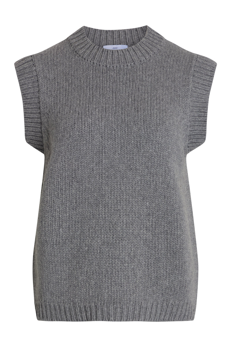 Leah Knit Vest (Light Grey) - Klitmøller Collective