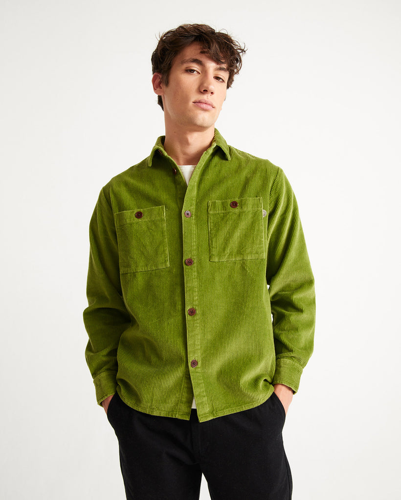 Corduroy Bes Overshirt (Green) - Thinking MU