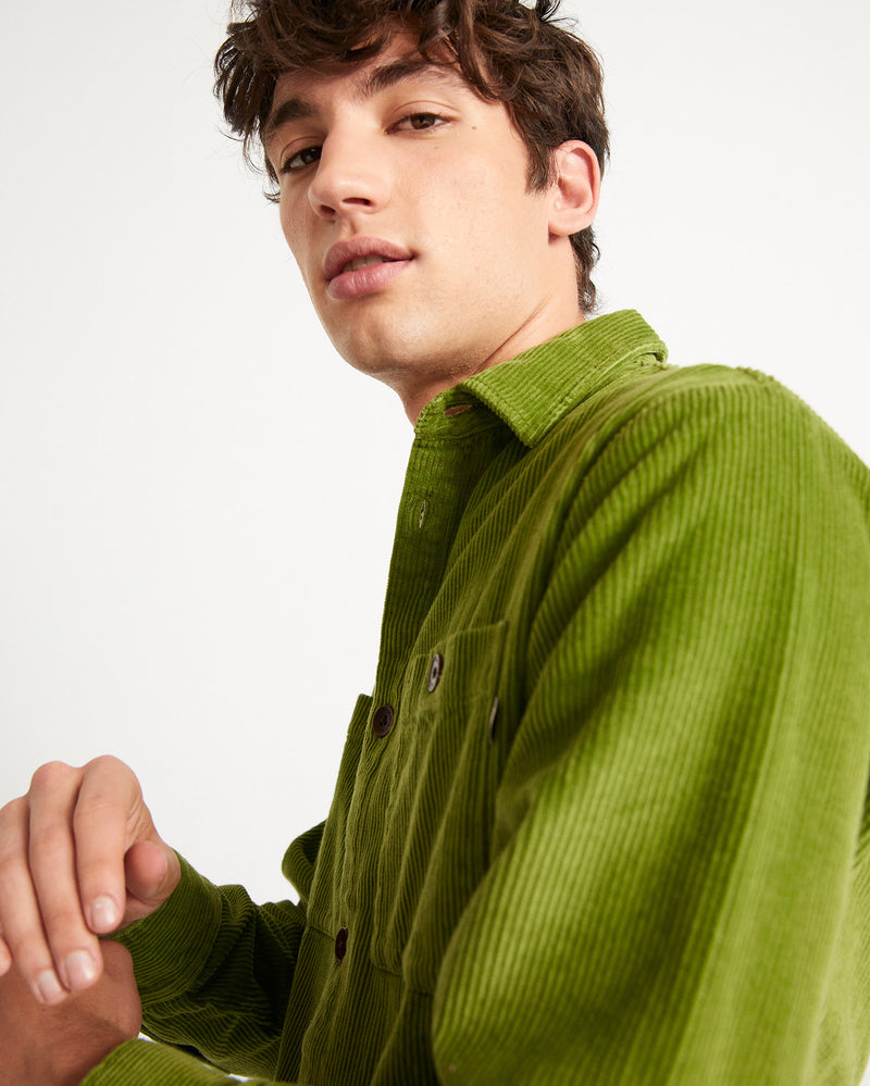 Corduroy Bes Overshirt (Green) - Thinking MU