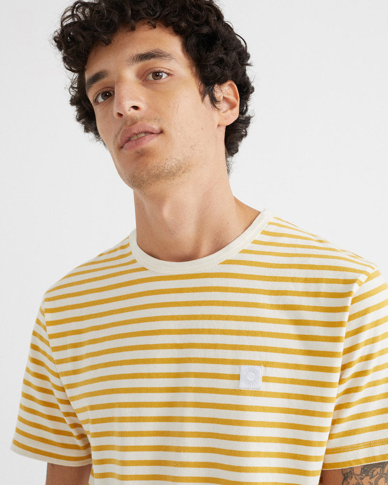 Stripes T-Shirt Men (Mustard) - Thinking MU