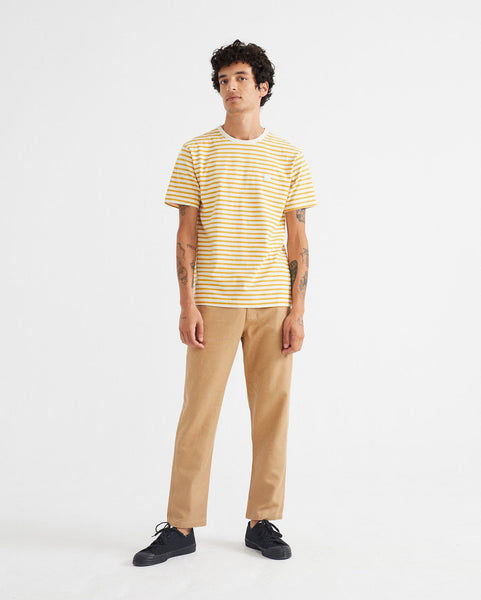 Stripes T-Shirt Men (Mustard) - Thinking MU