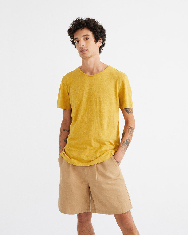 Basic Hemp T-Shirt (Mustard) - Thinking MU