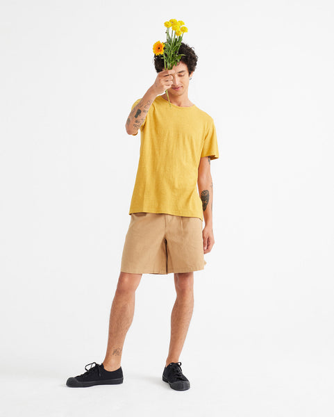 Basic Hemp T-Shirt (Mustard) - Thinking MU