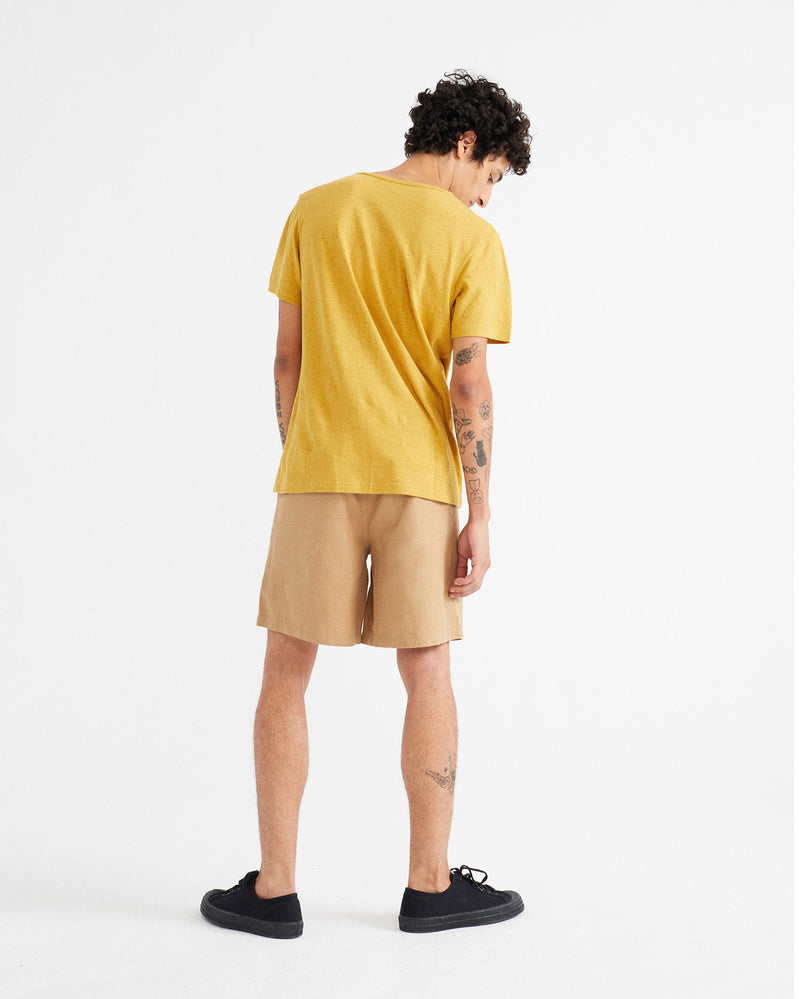 Basic Hemp T-Shirt (Mustard) - Thinking MU