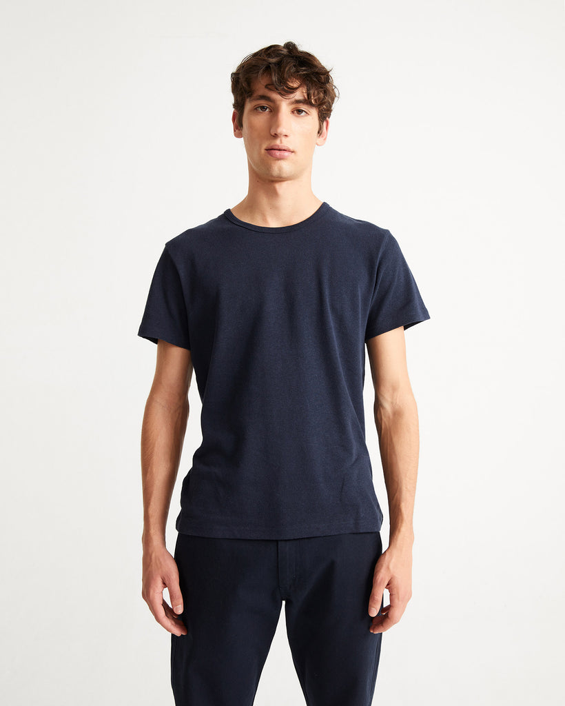 Basic Hemp T-shirt (Navy) - Thinking MU