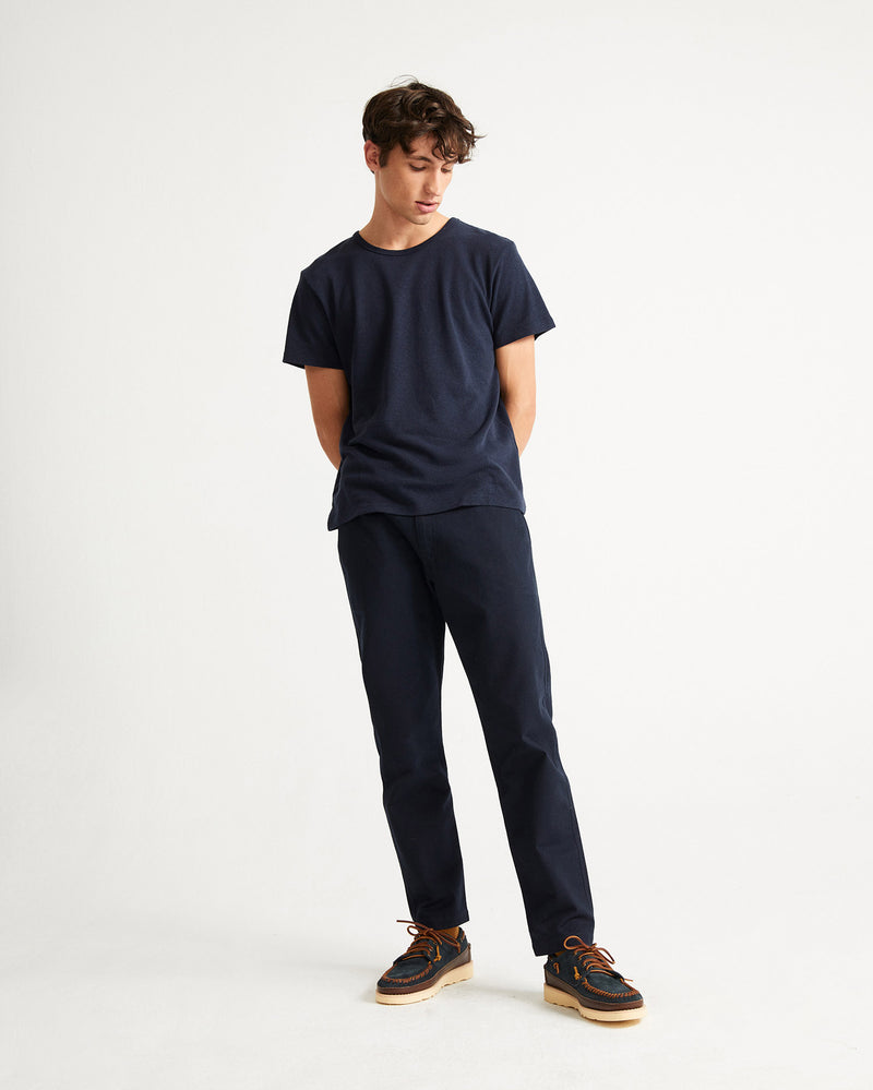 Basic Hemp T-shirt (Navy) - Thinking MU