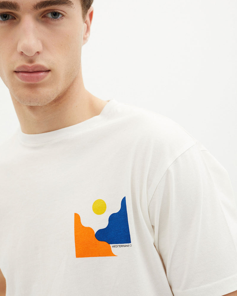 Mediterraneo Chest T-shirt (White) - Thinking MU