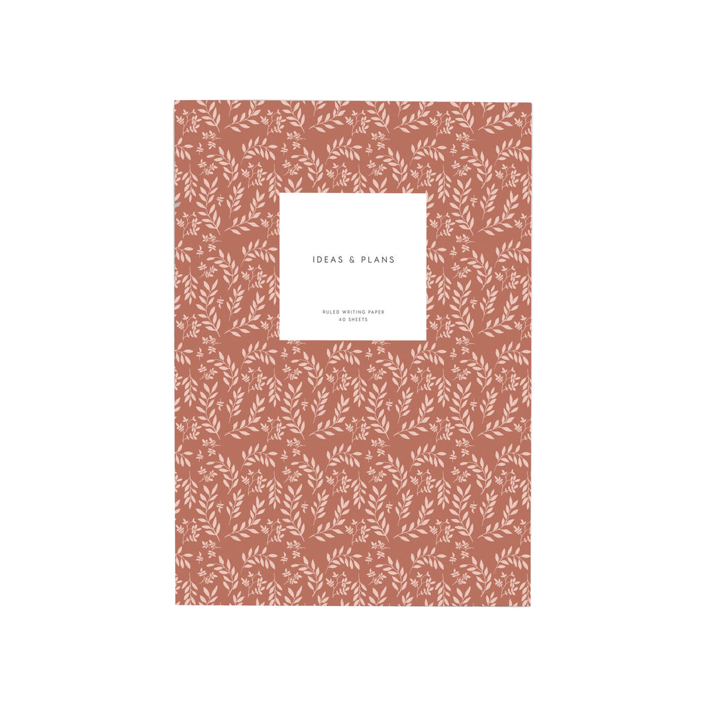 Leaves/Terracotta Notebook - Kartotek