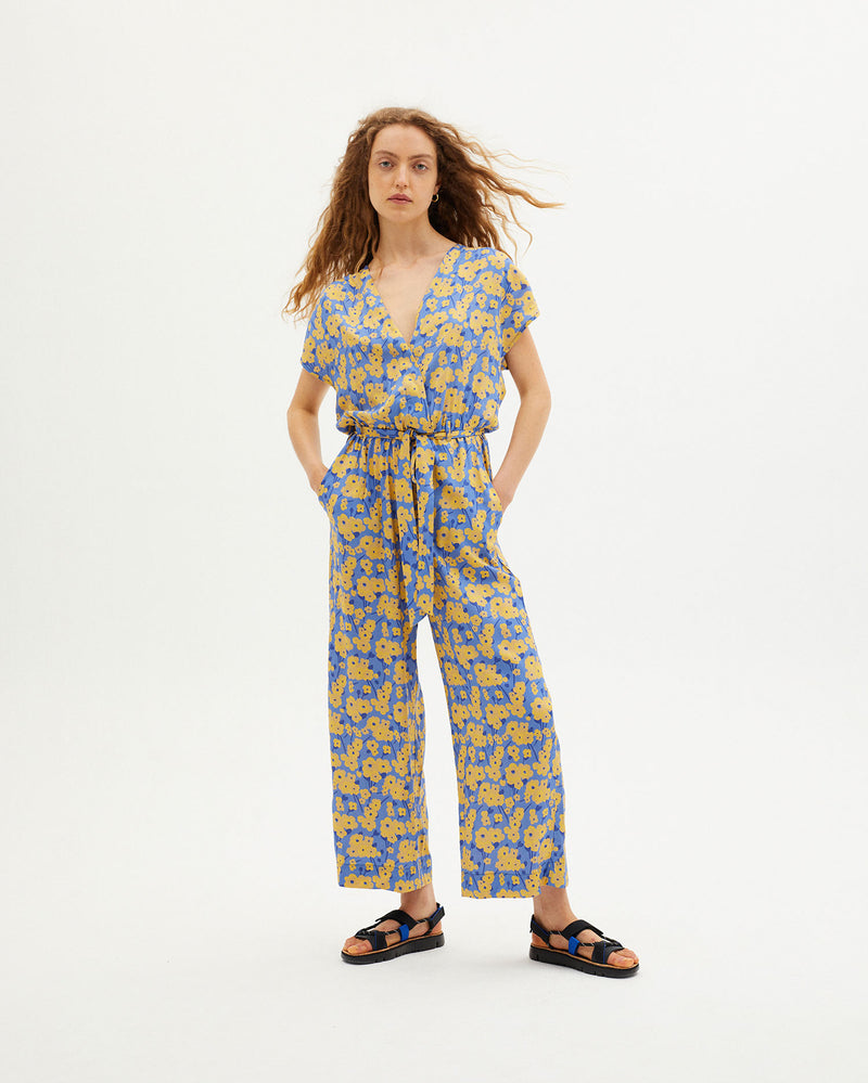 Bloom Nitta Jumpsuit (Indigo/Multi) - Thinking MU