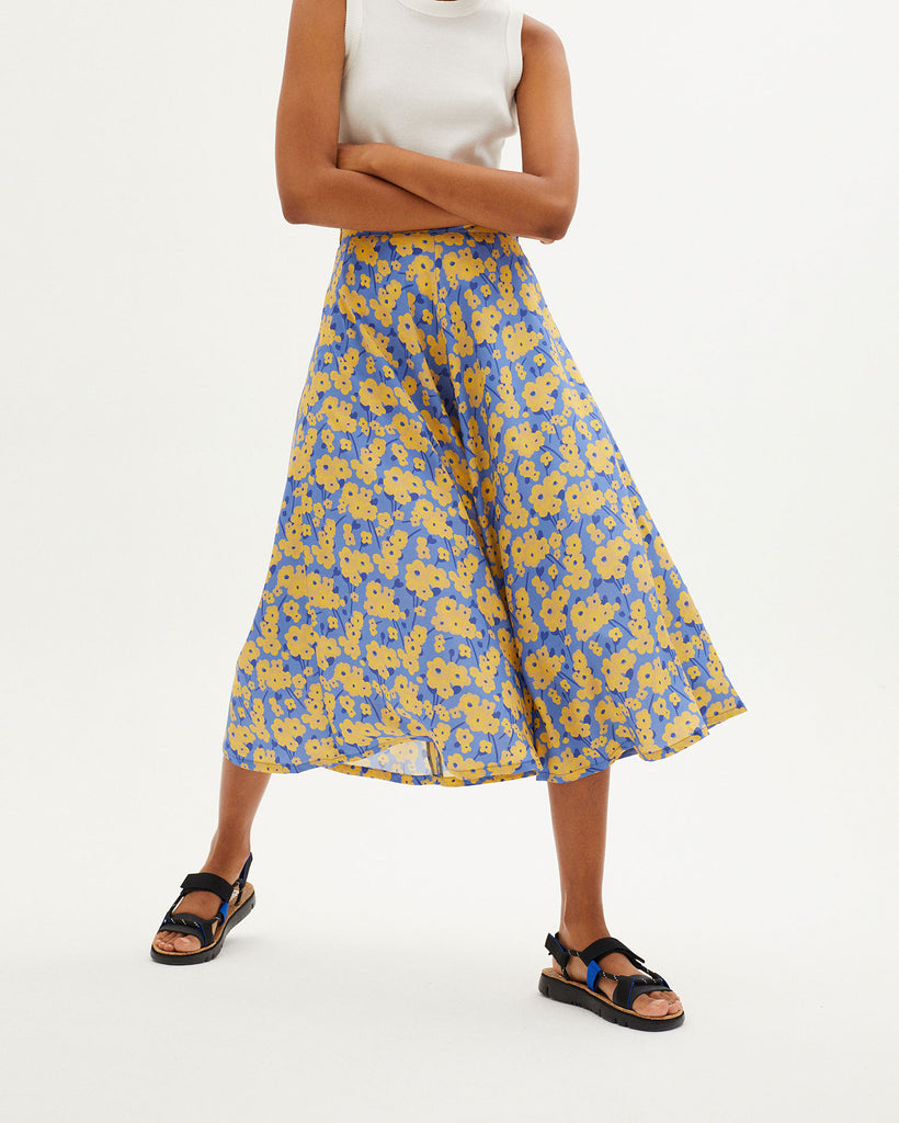 Bloom Lavanda Skirt (Indigo/Multi) - Thinking MU
