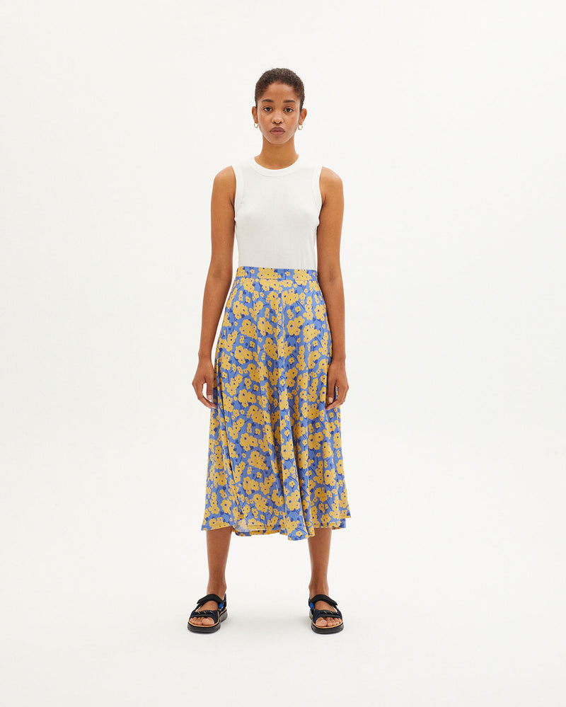 Bloom Lavanda Skirt (Indigo/Multi) - Thinking MU