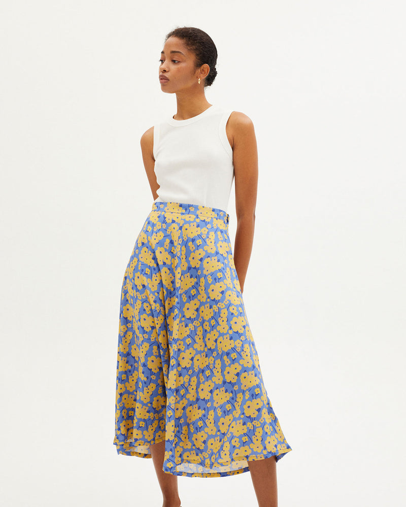 Bloom Lavanda Skirt (Indigo/Multi) - Thinking MU