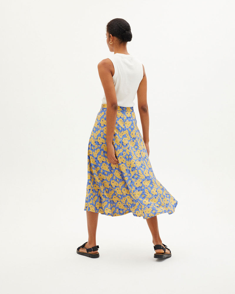 Bloom Lavanda Skirt (Indigo/Multi) - Thinking MU