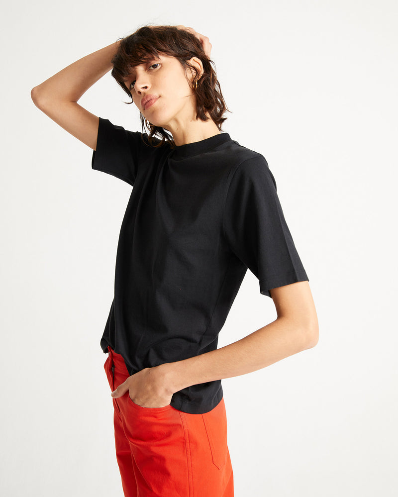 Basic Mock T-shirt (Black) - Thinking MU